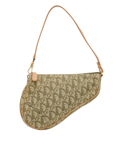 Mini Vintage Saddle, &pound;780, Handbags, Green, Canvas, Front view